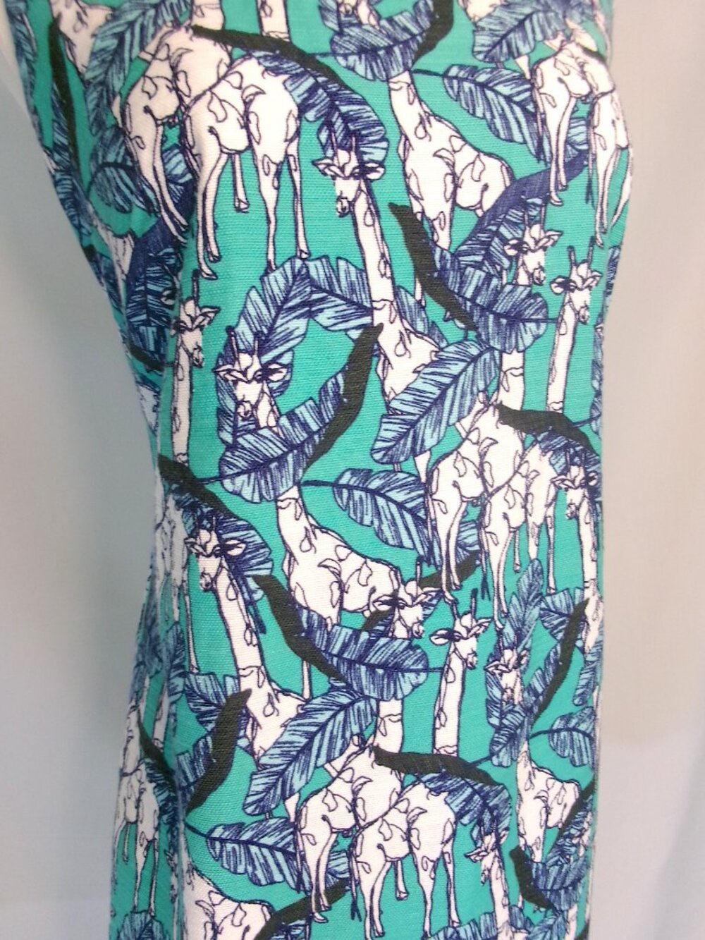 Talbots Giraffe Print Sheath Dress Size 10 Tropical Safari